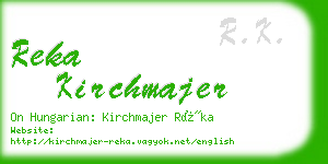 reka kirchmajer business card